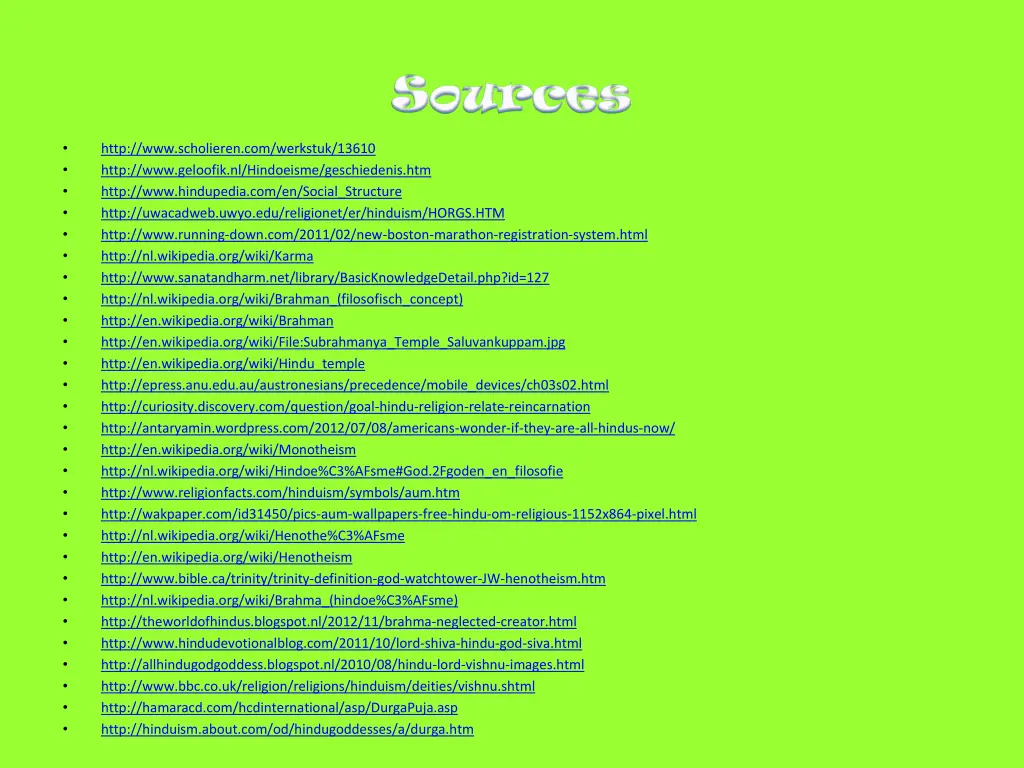 sources sources
