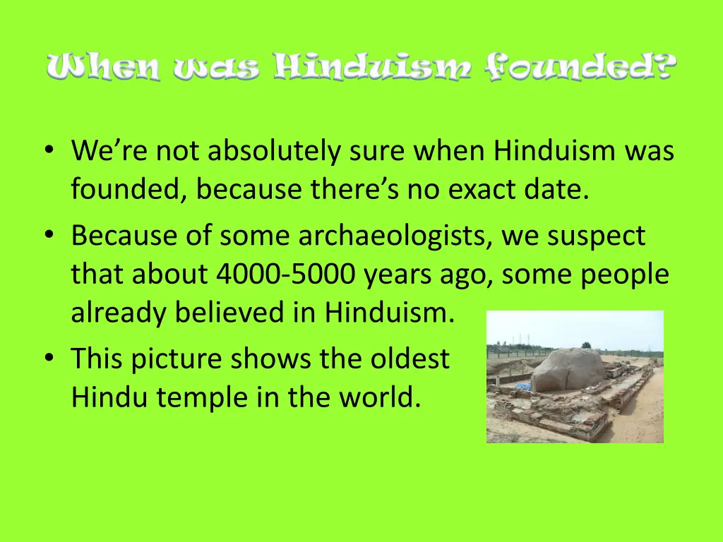 when was hinduism founded when was hinduism