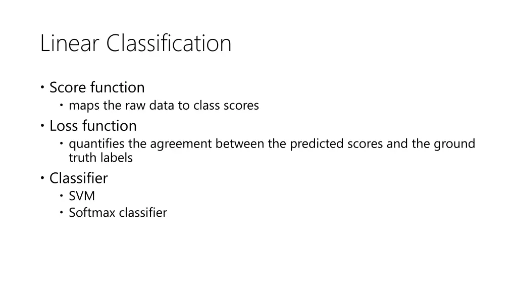 linear classification