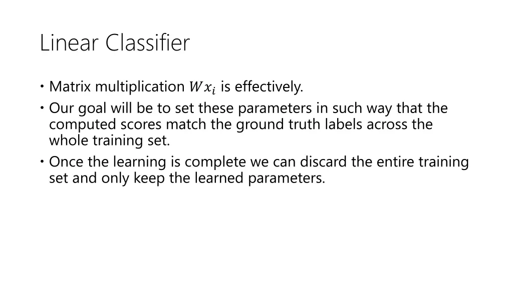 linear classifier