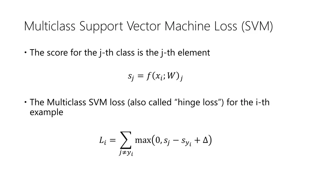 multiclass support vector machine loss svm 1