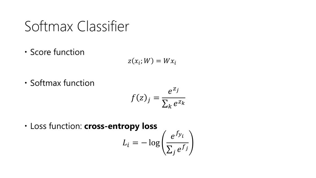 softmax classifier 1