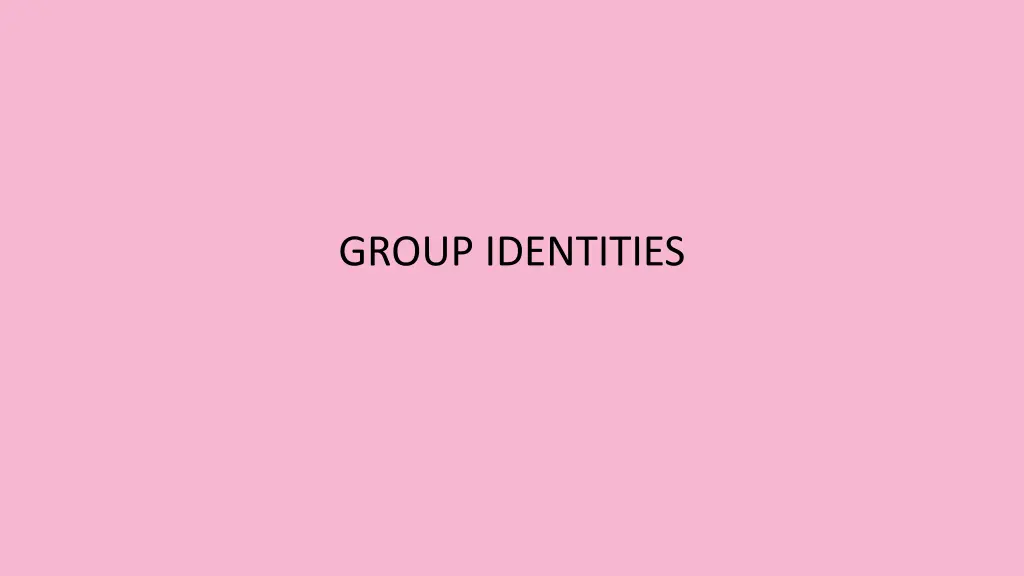 group identities