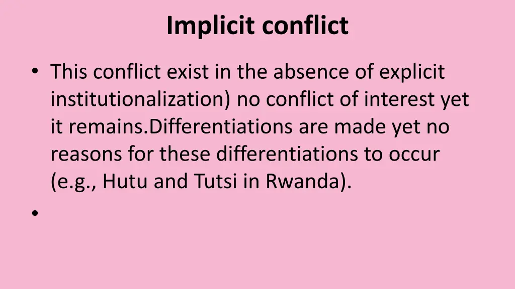 implicit conflict