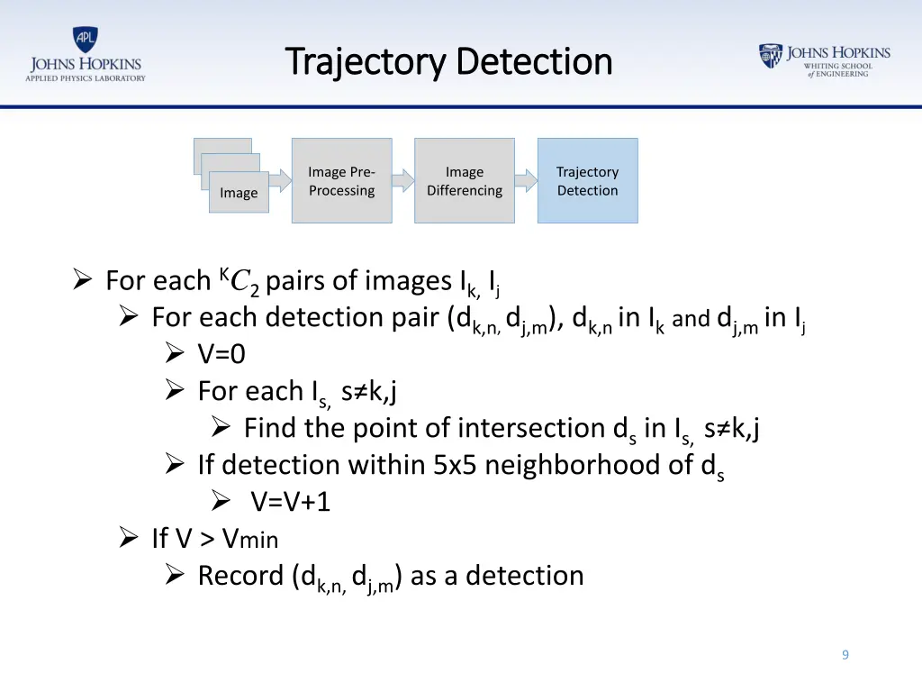 trajectory detection trajectory detection