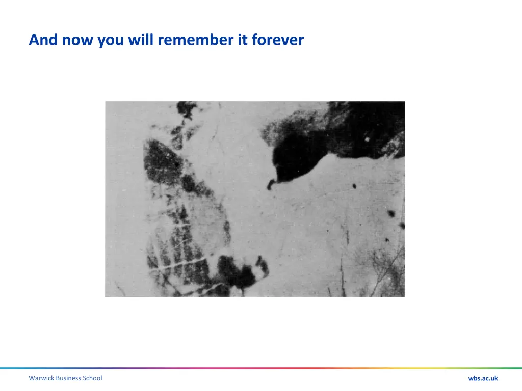 and now you will remember it forever