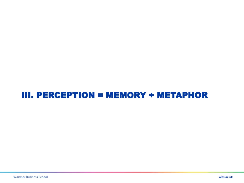 iii iii perception memory metaphor perception