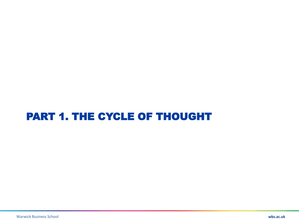 part 1 part 1 the cycle of thought the cycle