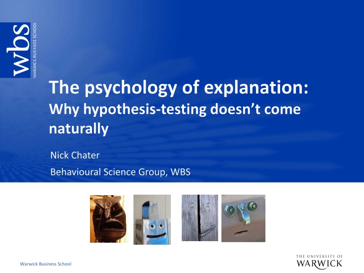 the psychology of explanation why hypothesis