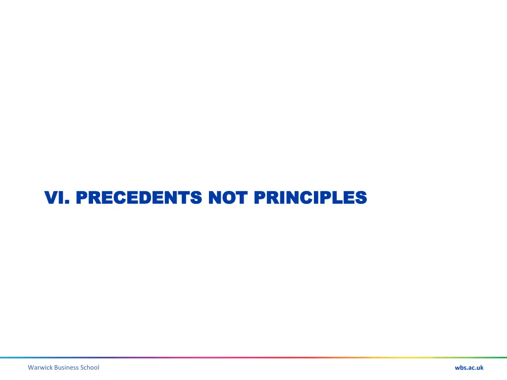 vi vi precedents not principles precedents