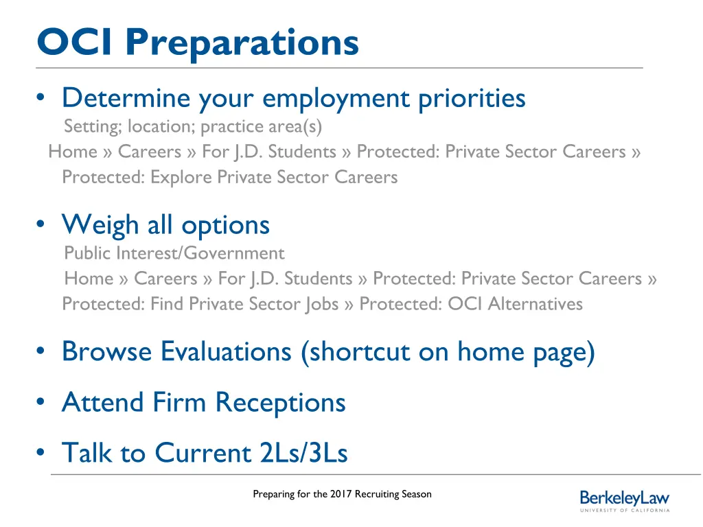 oci preparations