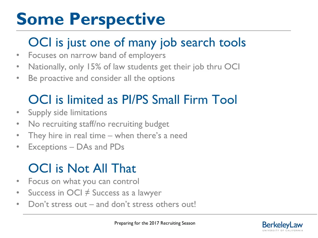some perspective oci is just one of many