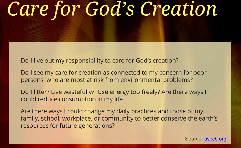 care for god s creation