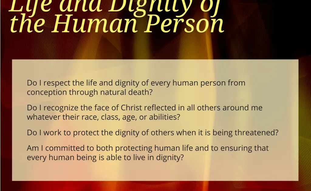 life and dignity of the human person