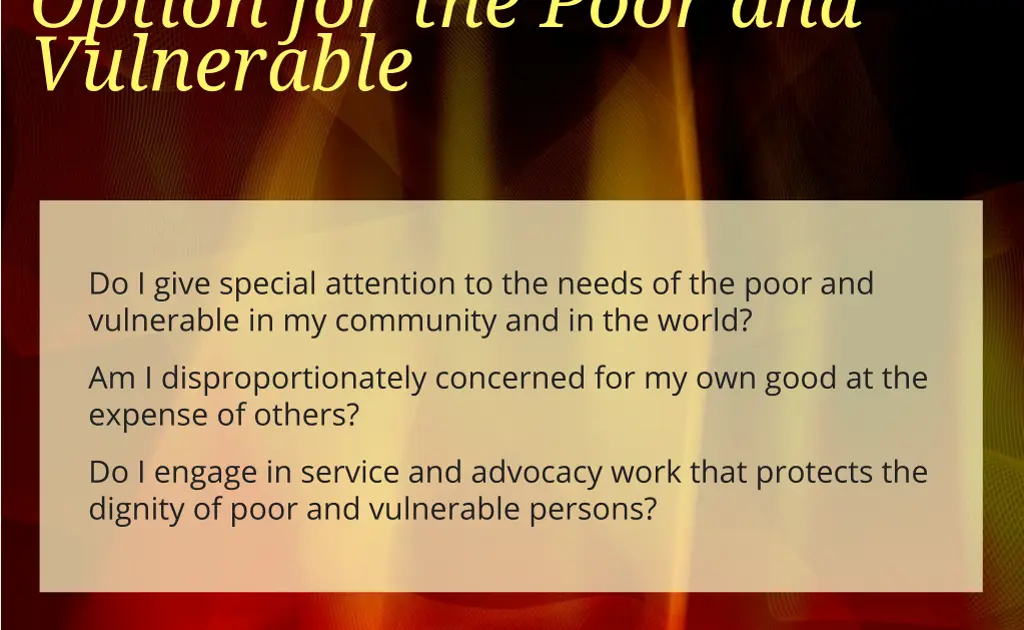 option for the poor and vulnerable
