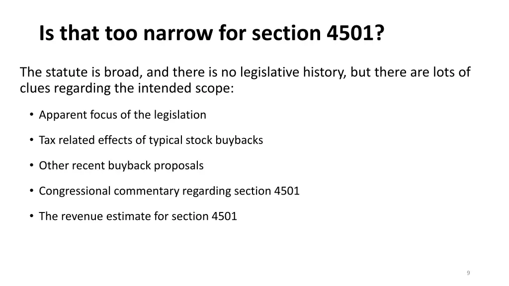 is that too narrow for section 4501