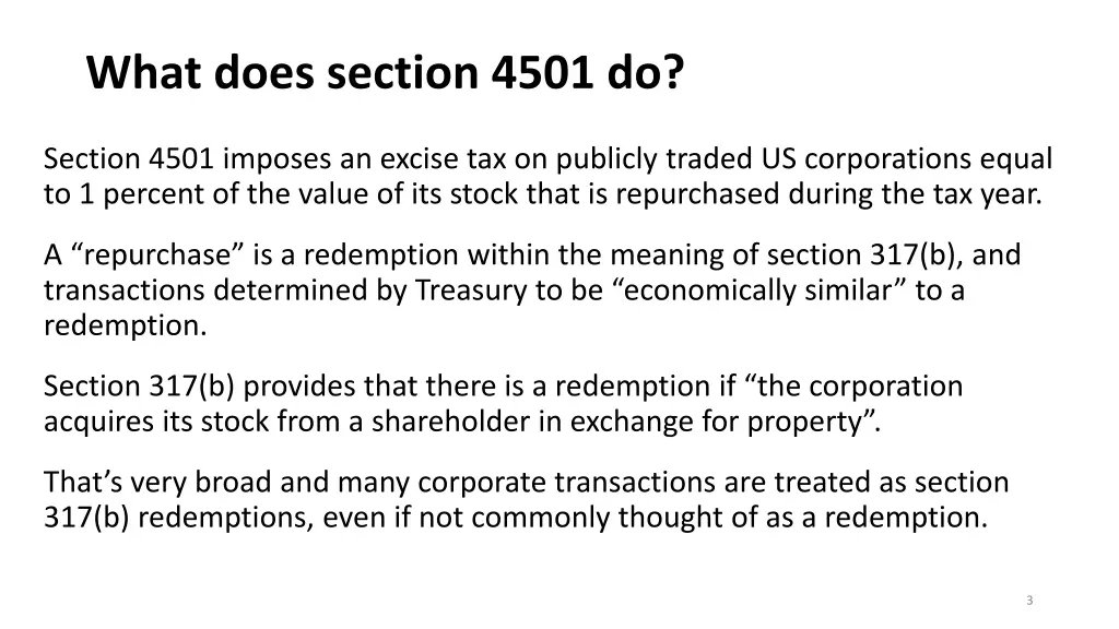 what does section 4501 do