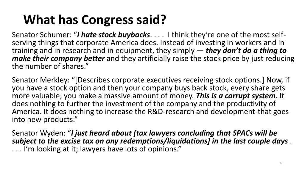 what has congress said senator schumer i hate