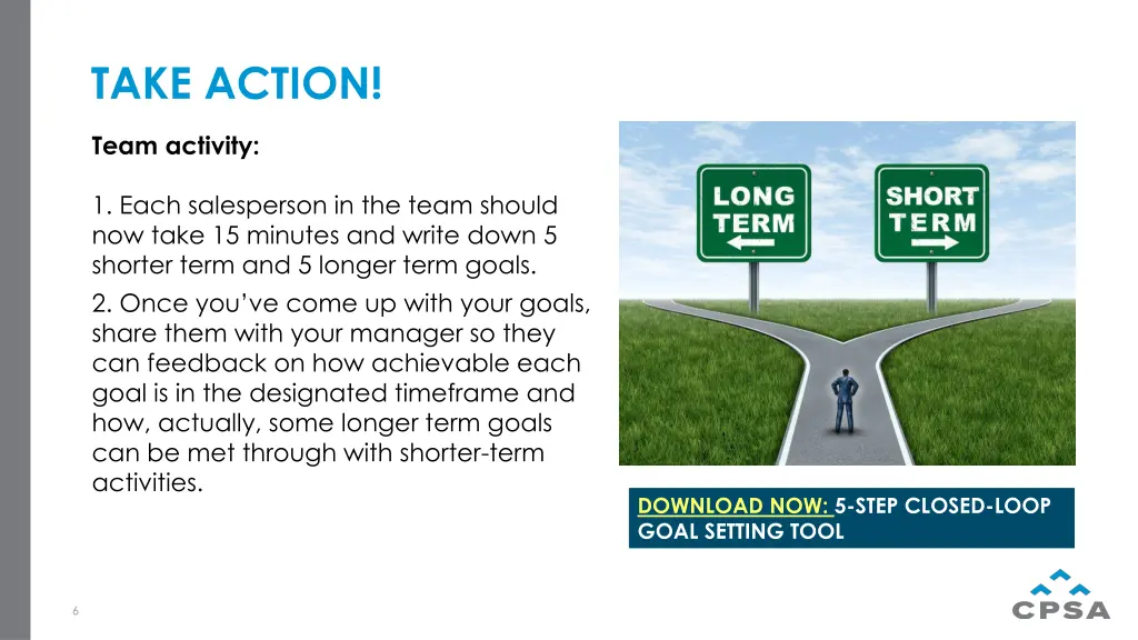take action