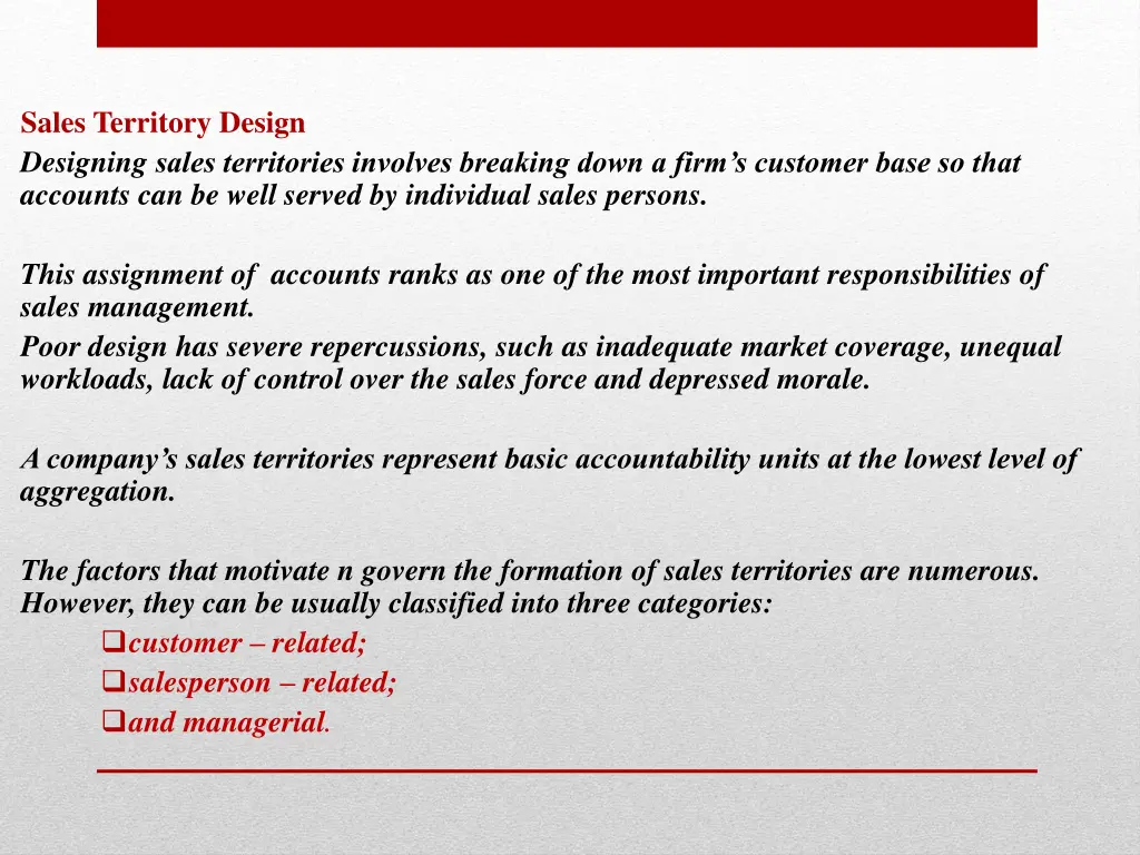 sales territory design designing sales