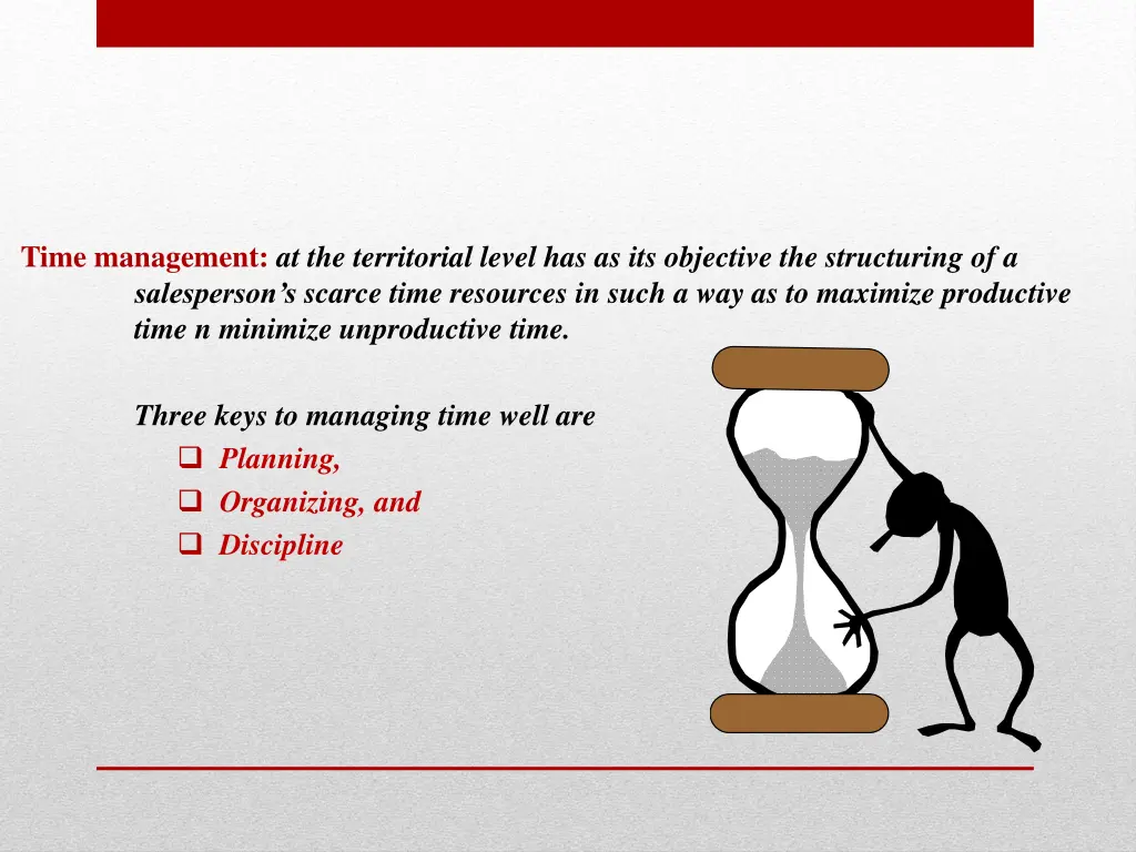 time management at the territorial level