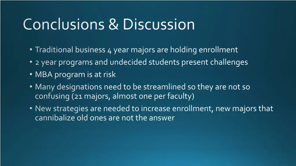 conclusions discussion