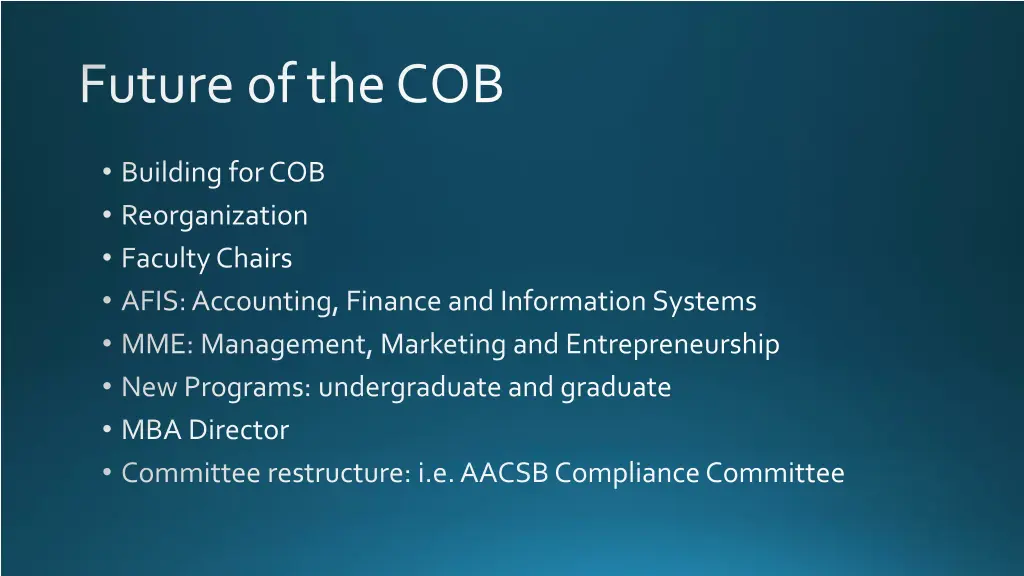 future of the cob