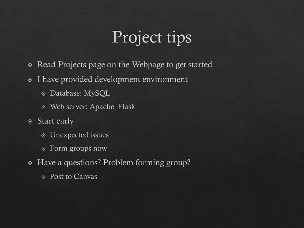 project tips