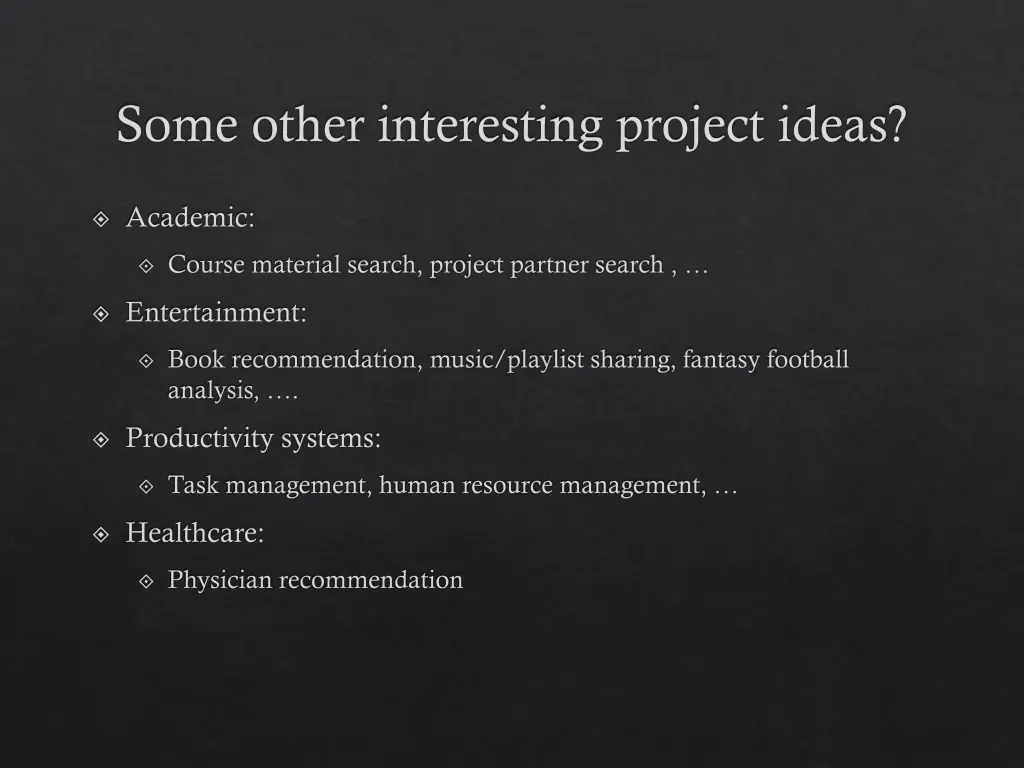 some other interesting project ideas