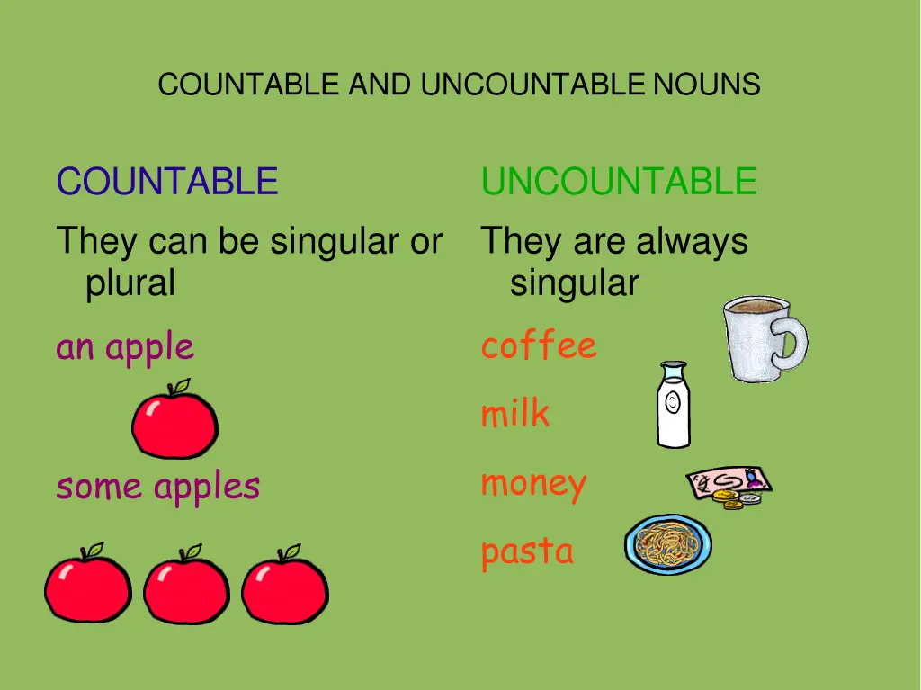 countable and uncountable nouns 1