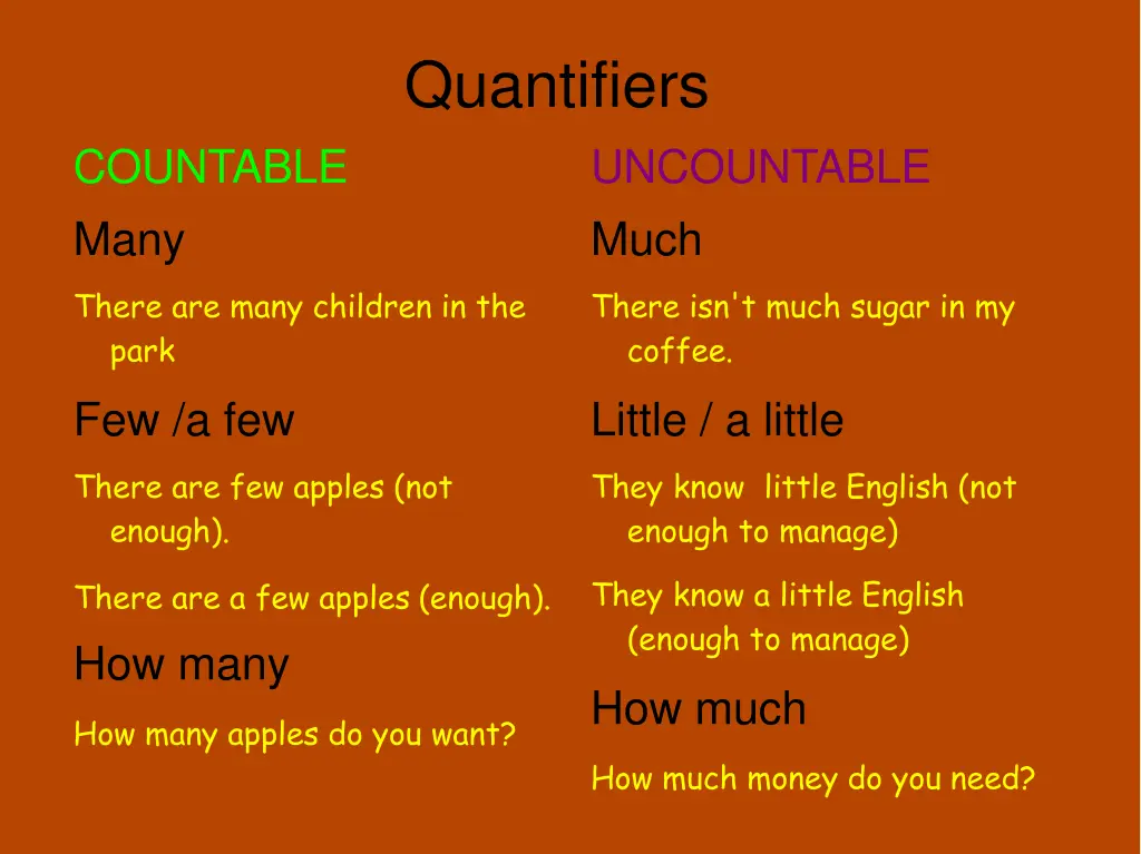 quantifiers