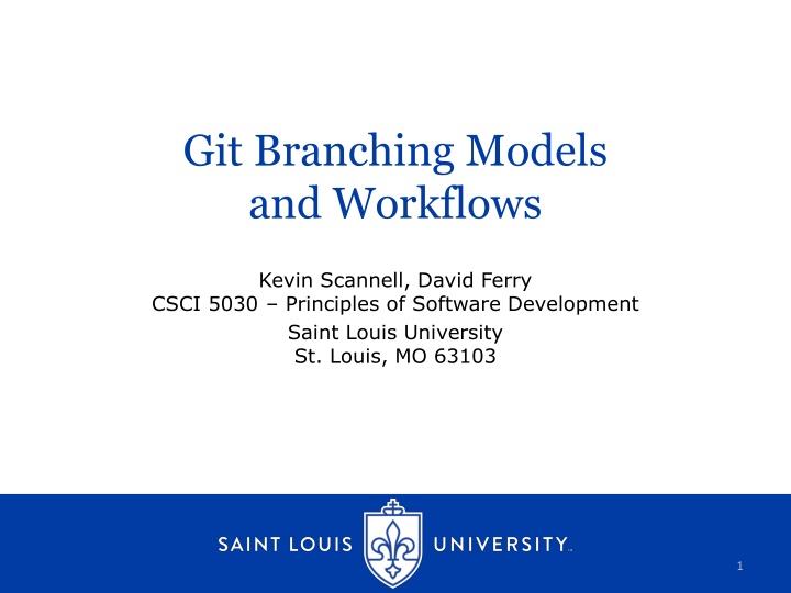git branching models and workflows