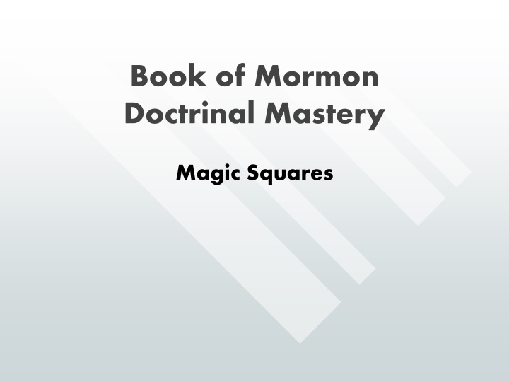 book of mormon doctrinal mastery