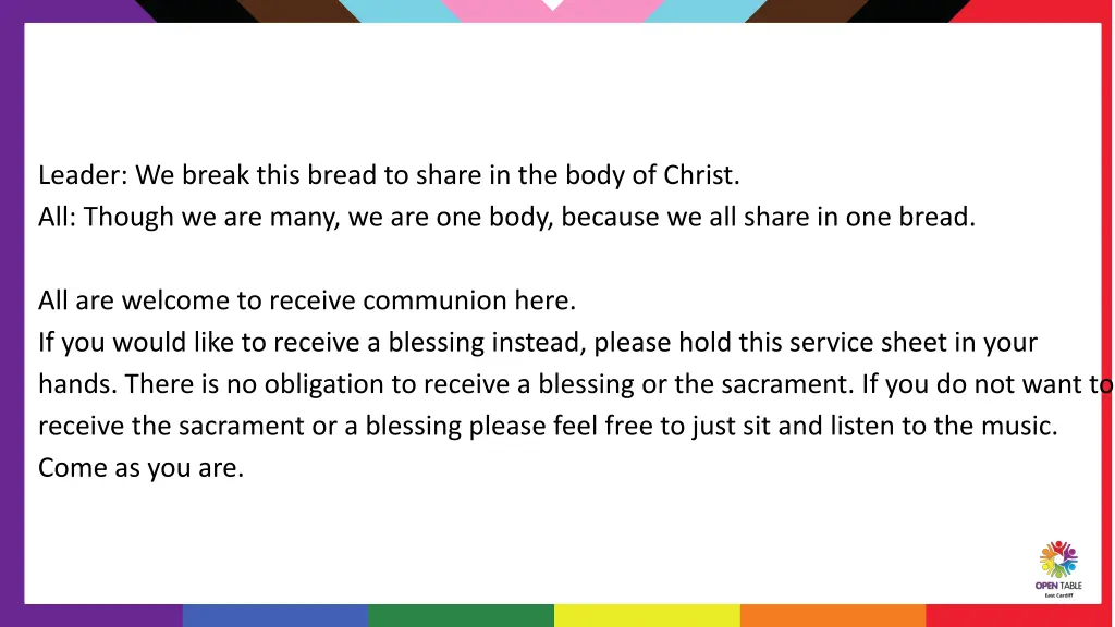 leader we break this bread to share in the body