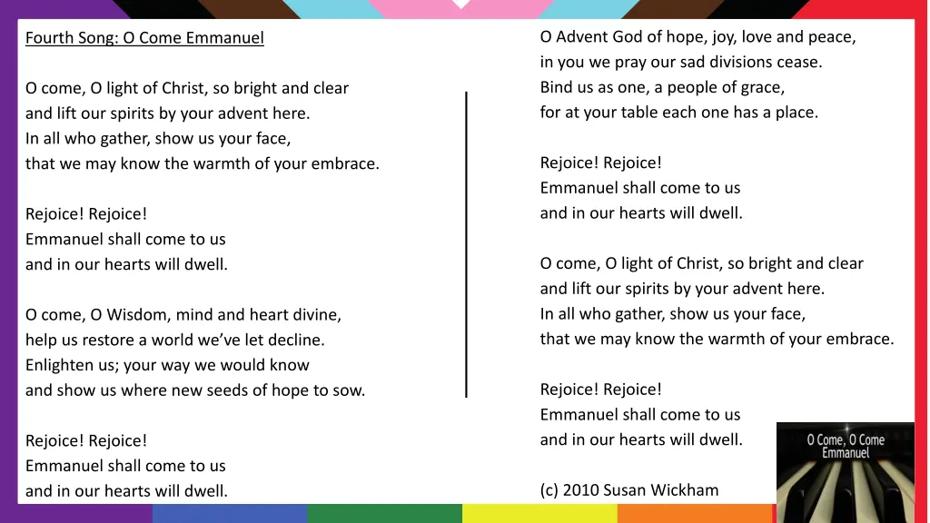 o advent god of hope joy love and peace