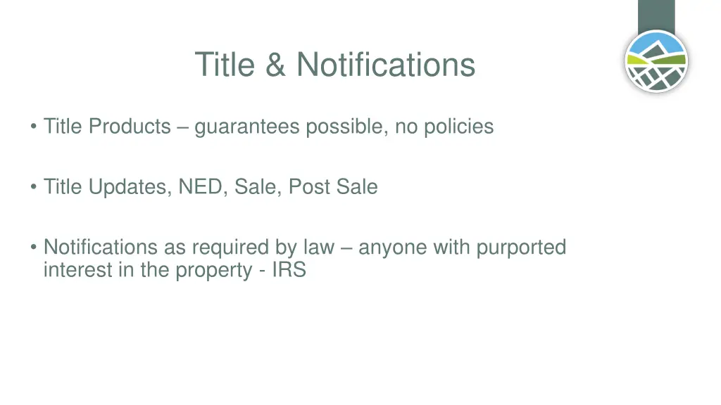 title notifications