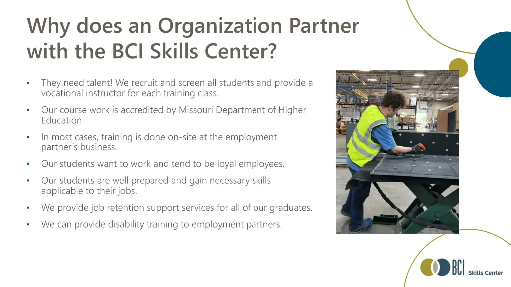 why does an organization partner with