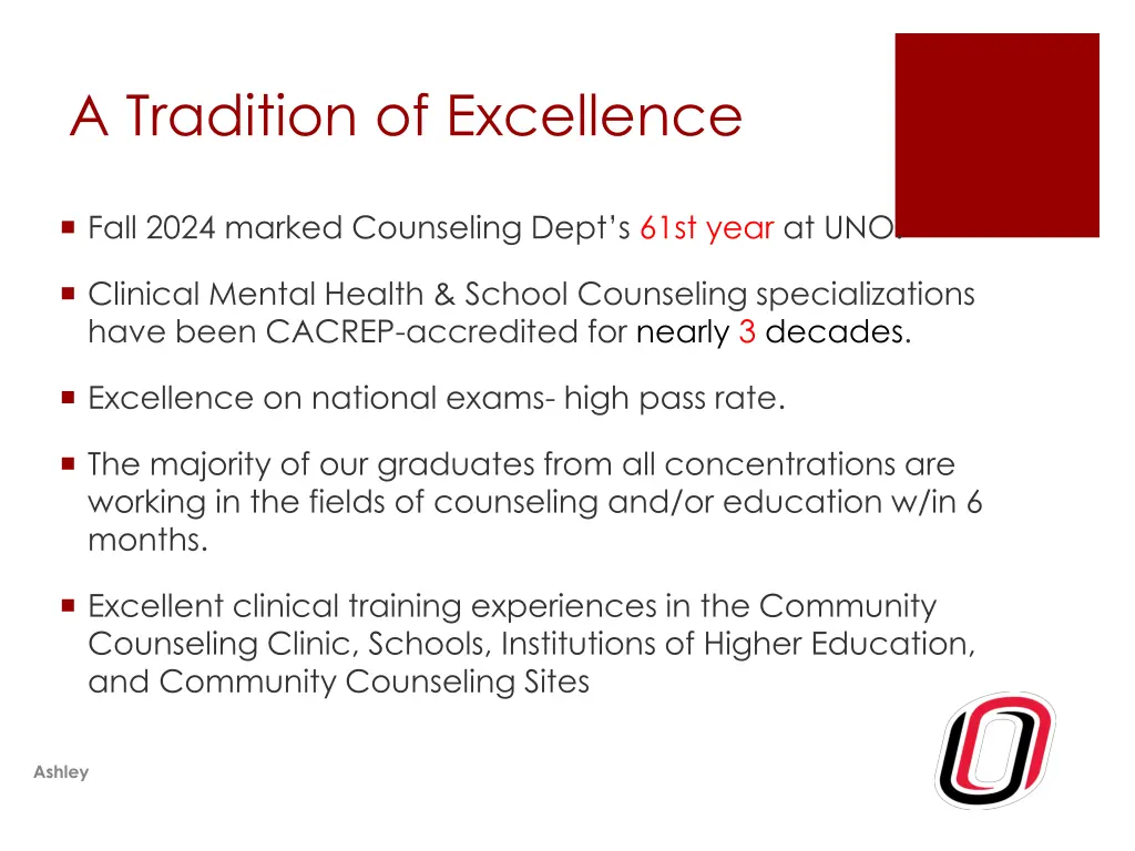 a tradition of excellence