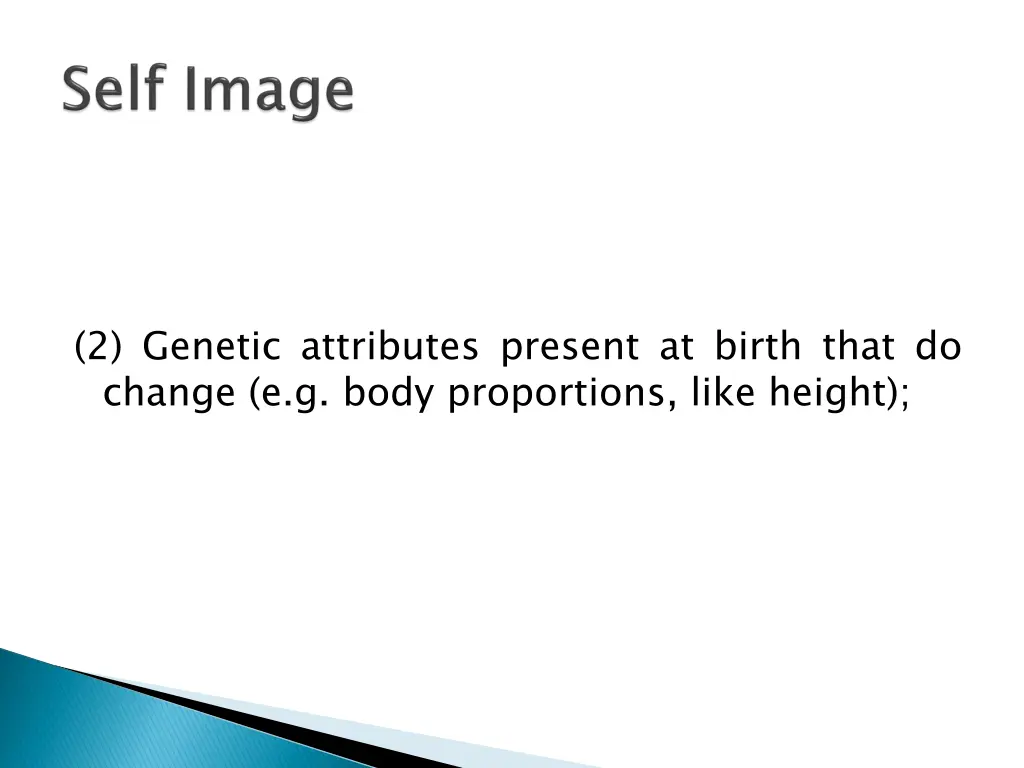 2 genetic attributes present at birth that
