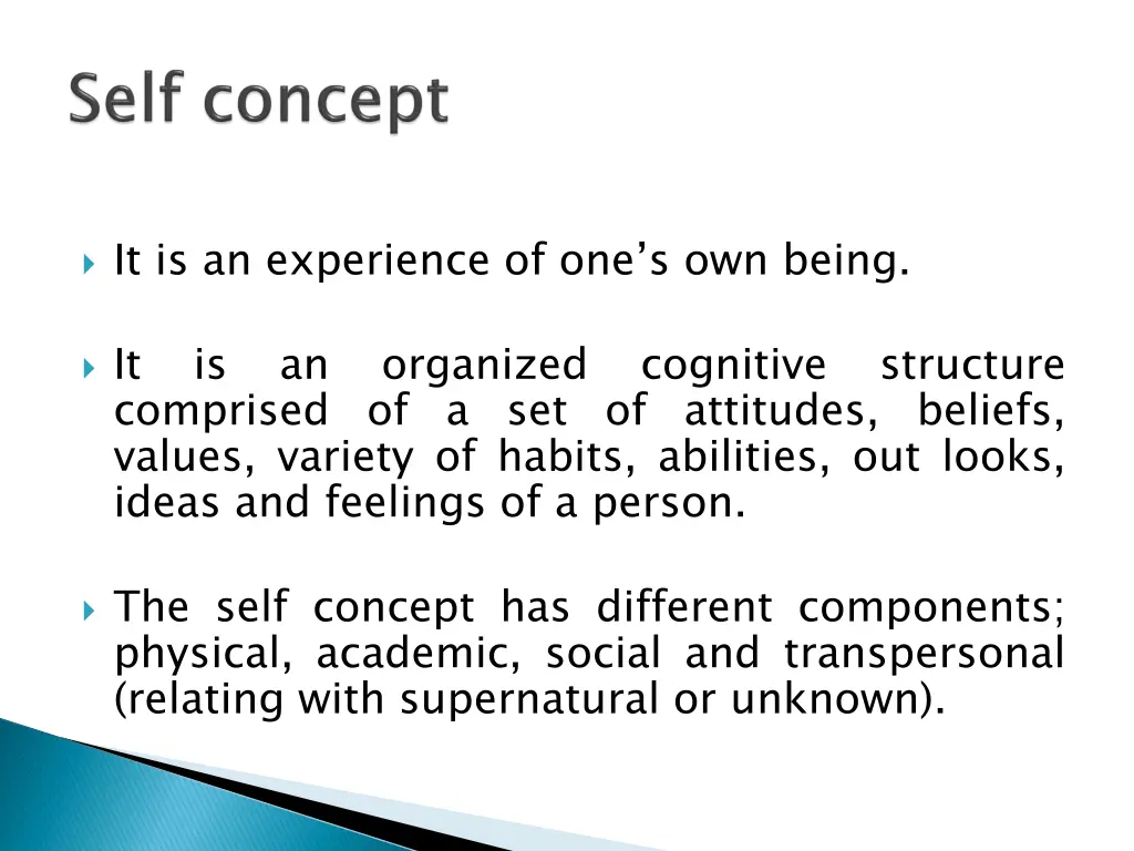 it is an experience of one s own being