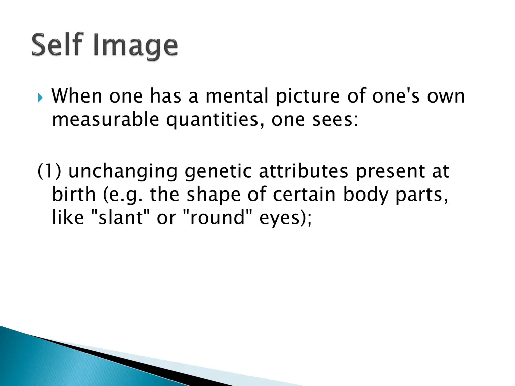 when one has a mental picture