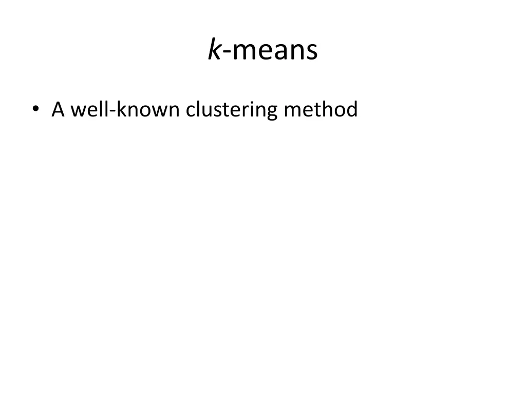 k means