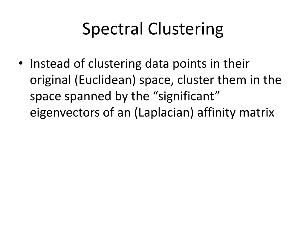 spectral clustering