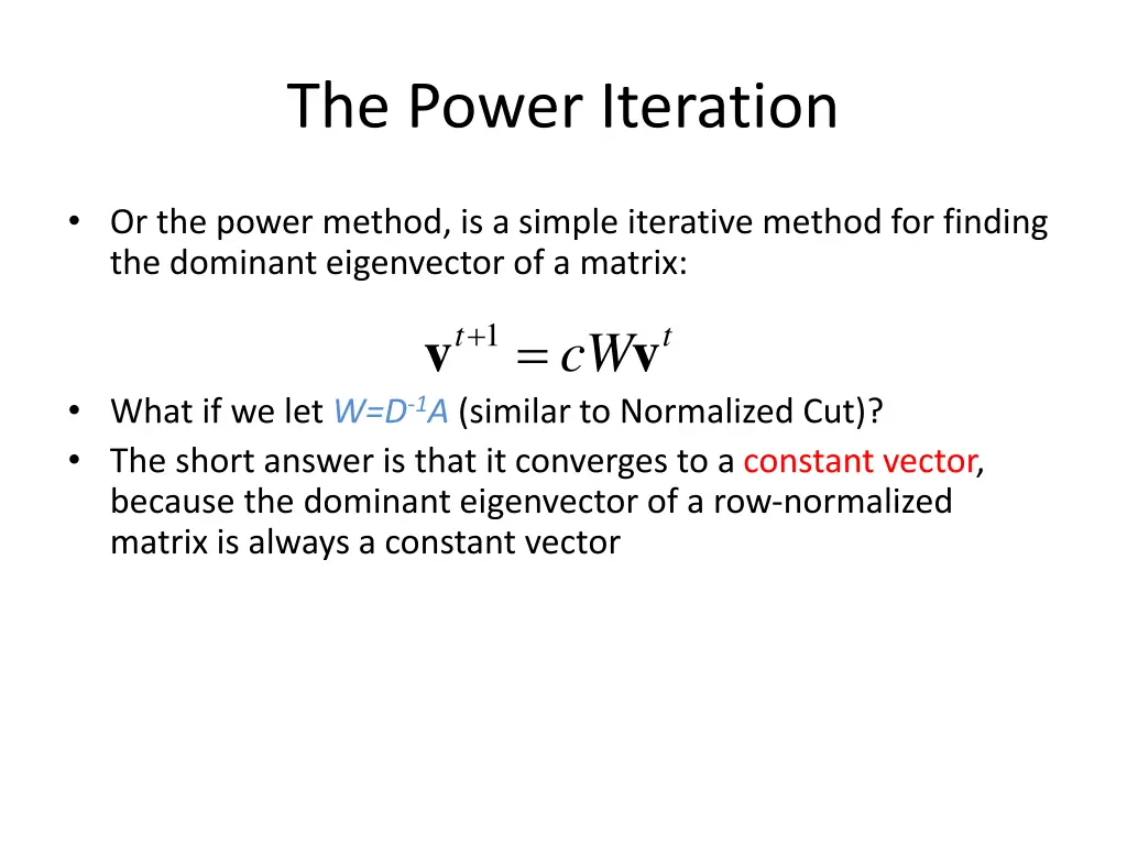 the power iteration 2