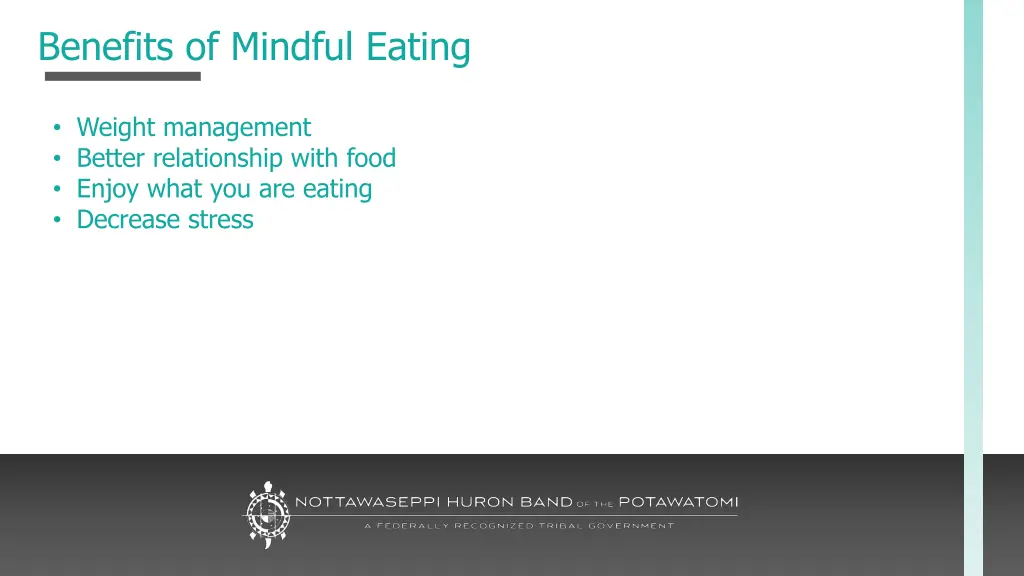 benefits of mindful eating
