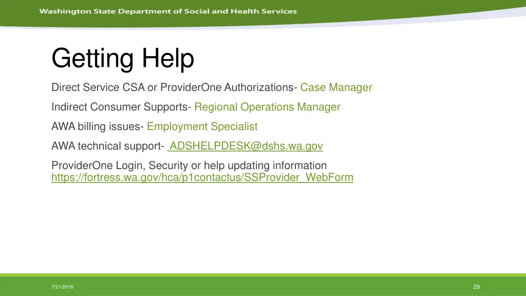 getting help