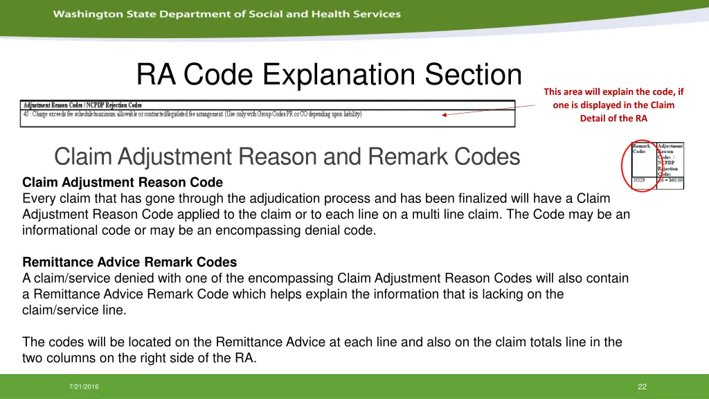 ra code explanation section