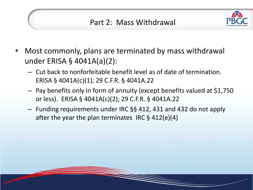 part 2 mass withdrawal