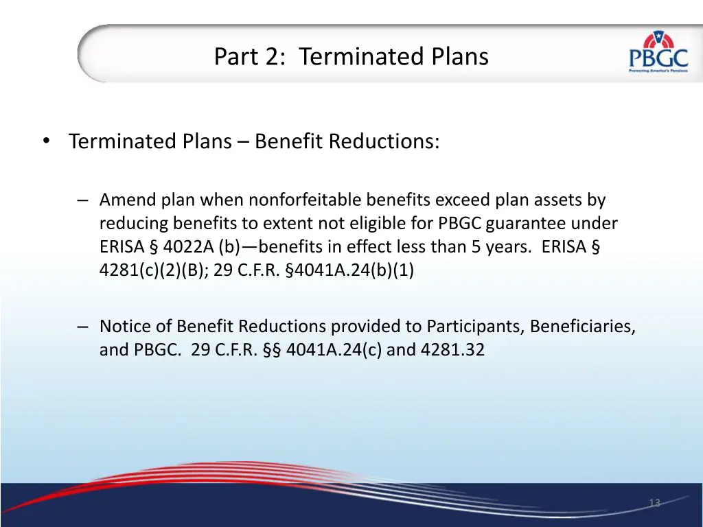 part 2 terminated plans 2