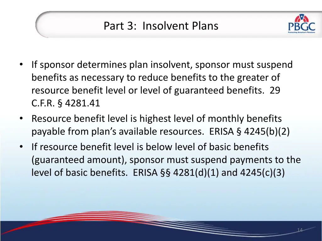 part 3 insolvent plans